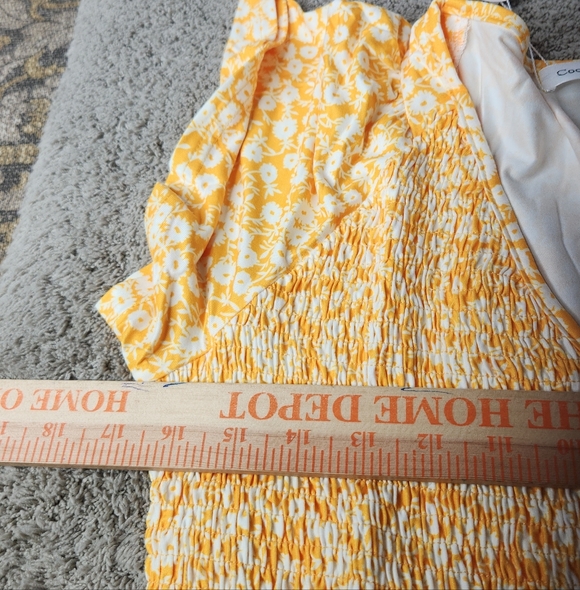 Coolmee Women's Summer Boho Dress Ruffle Cap Sleeve V-Neck Maternity M - Picture 11 of 15